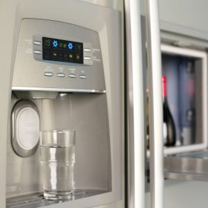 refrigerator water dispenser close up