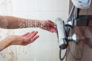checking for clean shower water