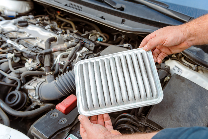 car engine air filter needs replacement. Man looking for best air filter for car